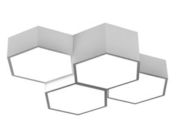 MCODO :: Minimalistyczny plafon led FAVO 4 z funkcją zmiany barwy światła led i ściemniaczem 48W