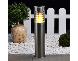 Lampa na cokół Enja stal szlachetna z lamelami