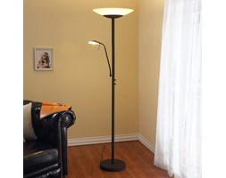 Lampa stojąca LED Ragna z lampką do czyt., rdzawa