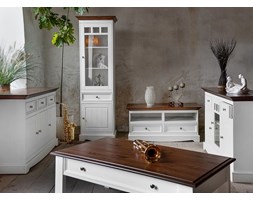 Ława sosnowa Belluno Elegante biała/orzech