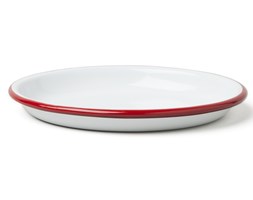 Duży emaliowany talerz z czerwonym brzegiem Falcon Enamelware, Ø 14 cm