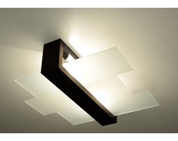 SOLLUX Drewniana lampa sufitowa Designerski Plafon FENIKS 2 wenge