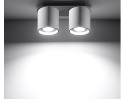 Okrągła lampa sufitowa plafon podwójny Orbis 2 Biały walec LED!