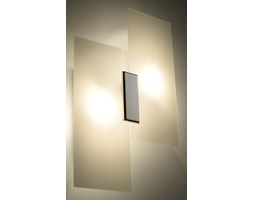 Nowoczesna Lampa Szklany Kinkiet Na Ścianę FABIANO Chrom