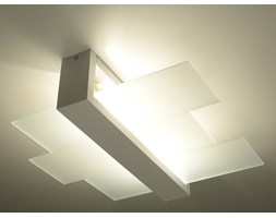 Drewniana lampa sufitowa Designerski Plafon FENIKS 2 w kolorze białym