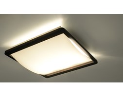 SOLLUX Nowoczesna Lampa Sufitowa Prostokątna Szklany Plafon ENZO Wenge