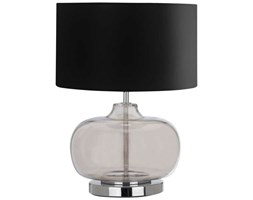 Abażurowa LAMPA stołowa MILAZZO LP-13523B/1T BK Light Prestige stojąca szklana LAMPKA nocna czarna przezroczysta