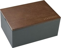 Pudełko na zegarki z drewnianą pokrywką Stackers mini