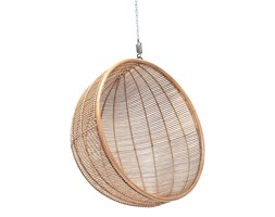 HK Living :: Rattanowy Fotel wiszący okrągły