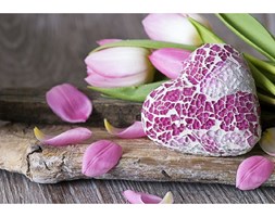 Dywan winylowy Purple Love, 52x75 cm