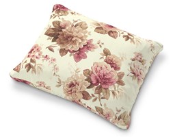 Dekoria Poszewka na poduszkę Karlstad 58x48cm, bordowo-beżowe róze na kremowym tle, poduszka Karlstad 58 × 48 cm, Mirella