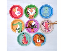 Zestaw 8 talerzy papierowych Rex London Colourful Creatures