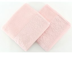 Zestaw 2 jasnoróżowych ręczników ze 100% bawełny Burumcuk Pink, 50x90 cm