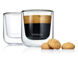 Komplet 2 szklanek do espresso z podwójną ścianką Blomus Nero, 80 ml