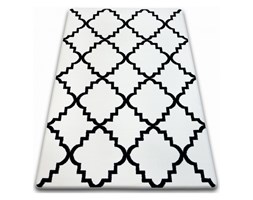 Dywan SKETCH - F343 biało/czarny koniczyna marokańska trellis 80x150 cm