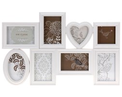Ramka na zdjęcia GLAMOUR multirama na 8 zdjęć biała 60x38 cm