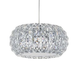 Wisząca LAMPA glamour MONDE P0109-03G-F4AC Italux halogenowa OPRAWA zwis z kryształkami crystal chrom przezroczysty