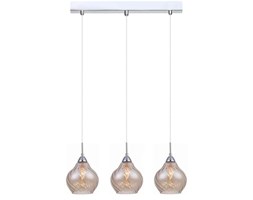 Nowoczesna LAMPA wisząca TEMPS MDM2171/3 B Italux szklana OPRAWA sufitowa LISTWA chrom herbaciana