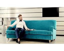 Sofa Don Fox Club Glam Velvet 3-os., Turkusowa