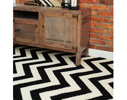 Wełniany dywan CHEVRON BLACK WHITE I - White Oaks