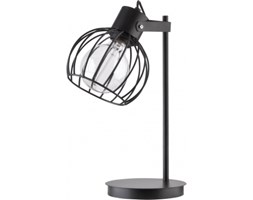 WYS. 24H! Lampa biurkowa nocna Luto koło lampka czarny 50086 loft metalowa ażurowa KULA druciana