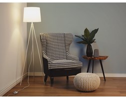 Lampa stojąca biała - podłogowa - dekoracyjna - oświetlenie - SAMBRA