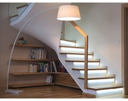Lampa stojąca - lampa podłogowa - kolor biały - oświetlenie - BENUE