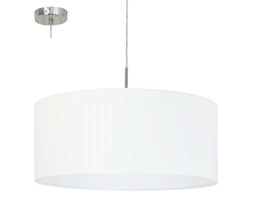 Minimalistyczna LAMPA wisząca PASTERI 31575 Eglo okrągła OPRAWA abażurowa zwis biały