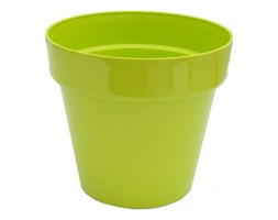 Doniczka dekoracyjna Cube DCUB170S shine - kolor limonka - Pomarańczowy