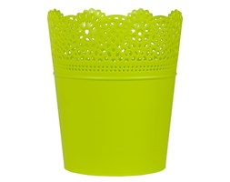 Doniczka ażurowa LACE DLAC180-389U, osłonka, limonka