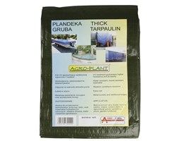 Gruba plandeka okryciowa zielona 4x6m 90gram - 6m