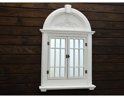 LUSTRO LUSTERKO BIAŁE OKIENKO RETRO SHABBY CHIC