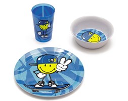 Zestaw naczyń dla chłopca Smiley Kid Zak! Designs