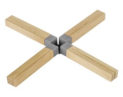 Szara podkładka pod garnek z bambusa Wenko Cross