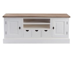 Dekoria Szafka RTV Brighton 150x40x65cm white&natural, 150 × 40 × 65 cm