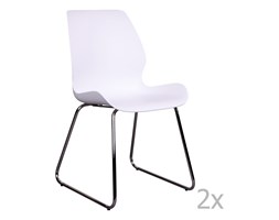 Zestaw 2 białych krzeseł House Nordic Sola