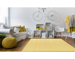 Żółty wytrzymały dywan odpowiedni na zewnątrz Braid, 133x190 cm