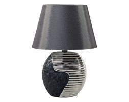 Nowoczesna lampka nocna - lampa stojąca - czarno-srebrna - ESLA