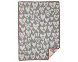 Kocyki Klippan Baby Heart - eco wełna
