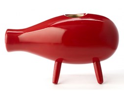 The Pig red - drewniany świecznik