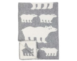 Kocyk Klippan Polar Bear eco wełna