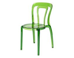 Krzesło Designerskie IRIS transparentne zielone