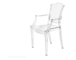 Krzesło Designerskie PEONY w stylu nowoczesnym transparentny bezbarwny