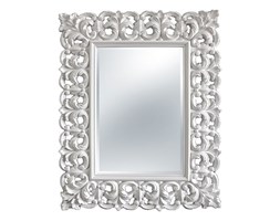 Designerskie LUSTRO ISABELL w białej błyszczącej ramie
