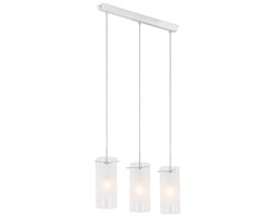 LAMPA wisząca BLEND MDF9489/3 Italux szklana OPRAWA zwis LISTWA sufitowa TUBY przezroczyste białe