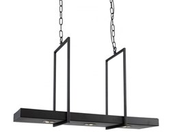 Rustykalna LAMPA zwieszana TRAY 105780 Markslojd metalowa OPRAWA zwis LED 9W na łańcuchu belka czarna
