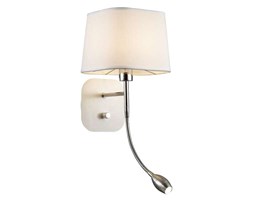 Kinkiet LAMPA ścienna MITO MA04581W-002-01 Italux abażurowa OPRAWA klasyczna regulowany PESZEL do czytania biała