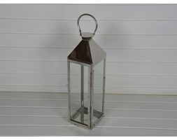 LATARNIA LAMPA METALOWA CHROMOWANA 60CM