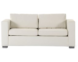Skórzana sofa trzyosobowa beżowa - kanapa - HELSINKI