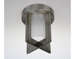 LM Light&More P 1043/1 PLAFON LAMPA SUFITOWA NATYNKOWA STAL SZCZOTKOWANA SZKŁO G9 1x60W LED